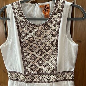 Tory Burch white linen dress.